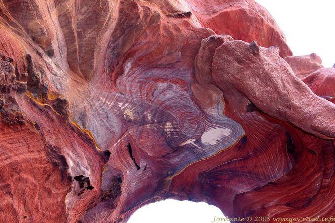 Chatoiement de grès dans le Wadi Al-Farasa, Pétra - Jordanie