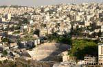 Panorama du théâtre romain depuis la citadelle, Amman, Jordanie.