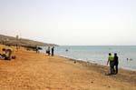 Plage publique d'Amman, Mer Morte, Jordanie.
