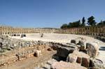Jerash, panoramique de la Place Ovale ou Forum, (Hadrien), Jordanie.