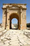 Jerash, le Tetrapyle nord au bout du Cardo, Jordanie.