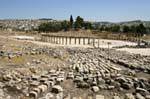 Ruines en attente autour du Forum, Jerash, Jordanie.