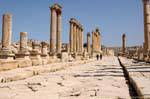 Le Cardo au niveau du Macellum, Jerash, Jordanie.