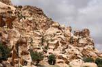 Rochers fissurés du Siq Al-Barid, Little Pétra, Jordanie.