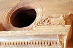 Oeil de boeuf dans la façade, Pétra Khazneh, Jordanie.