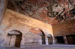 La chambre principale du Tombeau à l'Urne, Khubta, Pétra, Jordanie.