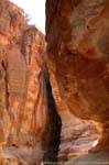 Lieu où les gorges se resserrent à l'extrème, Sîq, Pétra, Jordanie.