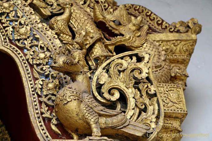 Détail du Temple Xieng Maen, Luang Prabang, Laos