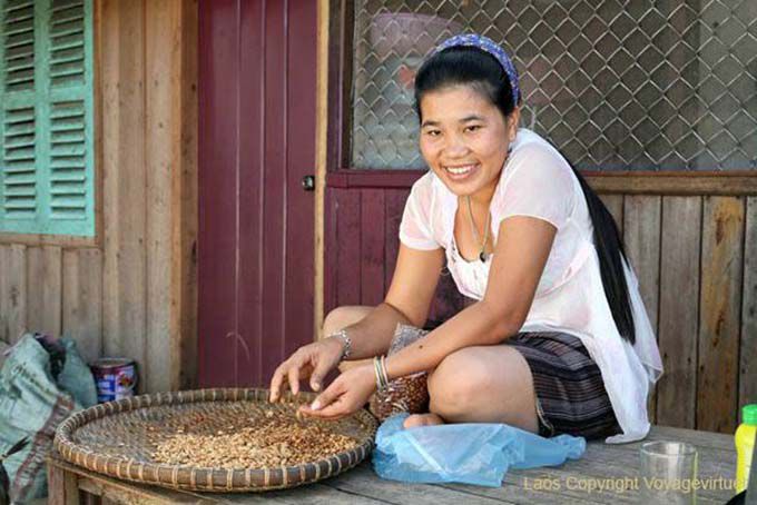 Tri avec le sourire, Mékong, Laos Sud, Laos
