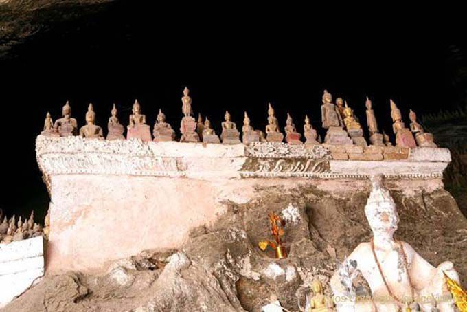 Buddhas in the Pak Ou cave, Laos