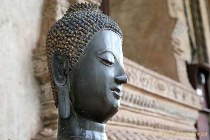 Tête de Balladur, Vat Phra Kèo, Vientiane, Laos