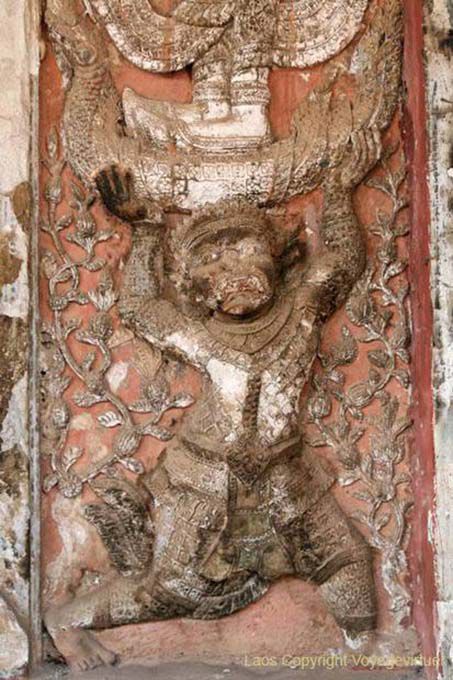 Illustration de l'histoire du Prince Pookkharabat, Vat Sisakhet, Vientiane, Laos