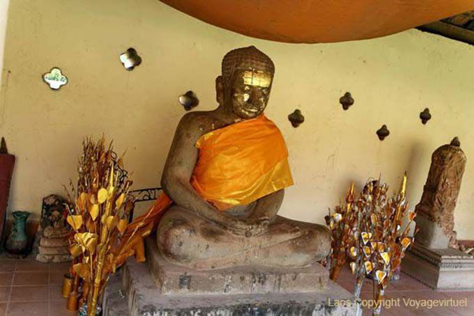 Jayavarman VII de l'empire Khmer, Wat That Luang, Vientiane, Laos