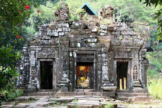 Façade du sanctuaire, Wat Phou, Laos