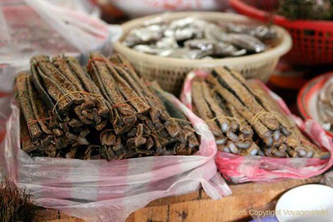 Graisse de buffle, marché de Xieng Khouang, Laos