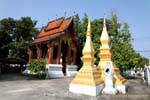 Extérieur du temple, Wat Sene Soukharam, Luang Prabang, Laos.