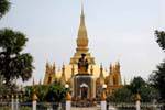 King Saysetthathirath stupa, Wat That Luang, Vientiane, Laos.