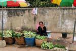 Bon appétit au marché de légumes, Xieng Khouang, Laos.