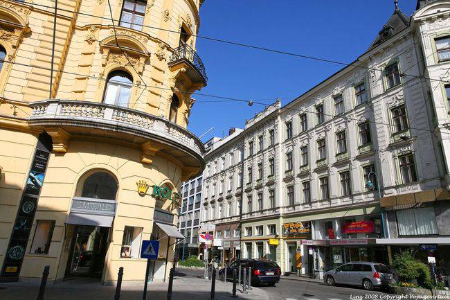 Bismarkstrasse, Landstrasse, angle de rue, Linz - Autriche