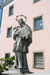 Postlingberg, statue de Saint Joh Nepomuk, Linz, Autriche.