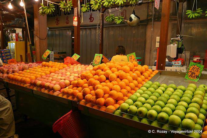 Etal de fruits au marché Chinois, Kuala Lumpur - Malaisie