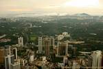 Du haut de la Menara, panorama avec le Sheraton Imperial au centre, Kuala Lumpur, Malaisie.