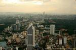 Depuis la tour telecom KL, l'immeuble de la Menara Maybank, Kuala Lumpur, Kuala Lumpur - Malaisie