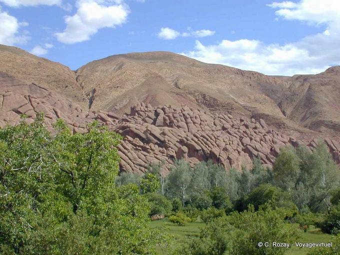 Le Cerveau de l'Atlas ou les doigts de singe, formation géologique, gorges du Dadès - Maroc