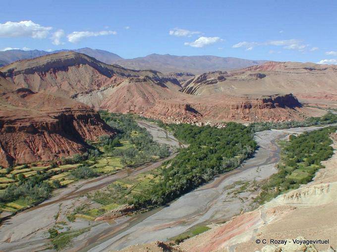 Dadés, panorama au confluent, Vallée des Roses - Maroc