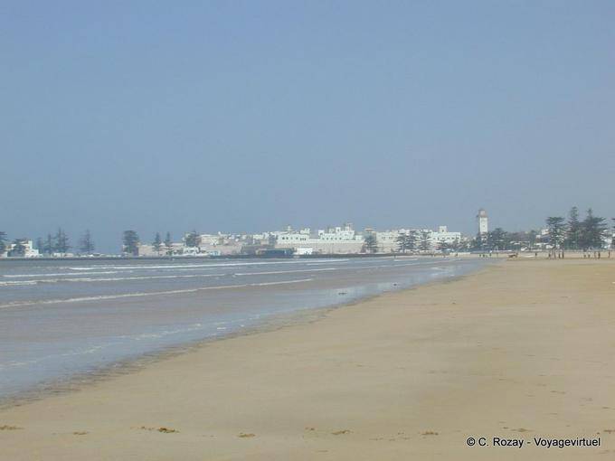 Panorama depuis la plage d'Essaouira - Maroc
