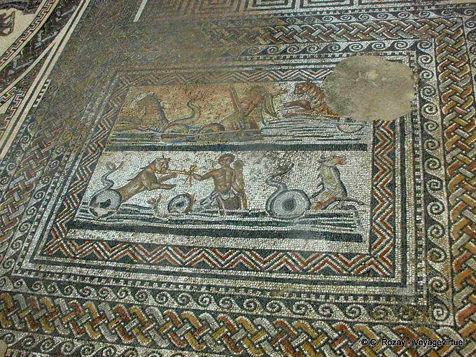 Mosaique de la maison des Fauves, Volubilis - Maroc