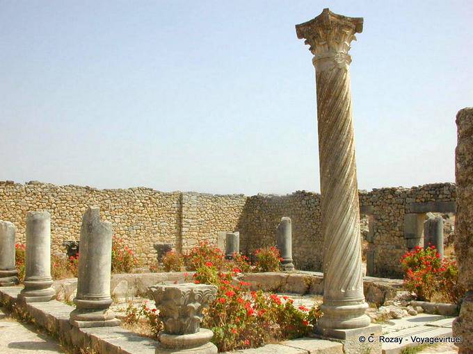 Volubilis, Maison aux colonnes - Maroc