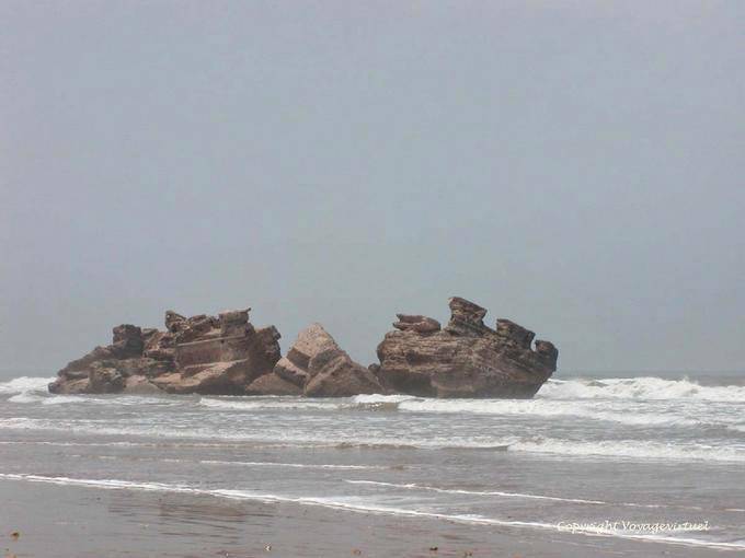 Ruine près de Diabet, embouchure de l'oued Ksob, Borj el Baroud, Essaouira - Maroc
