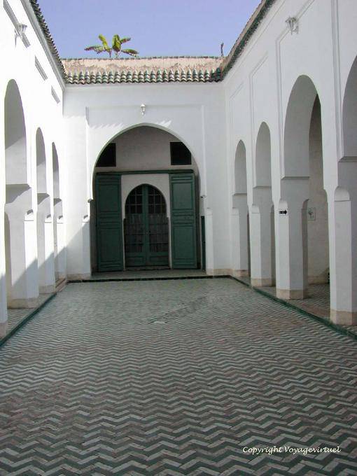 Petite cour intérieure, Palais de la Bahia, Marrakech - Maroc