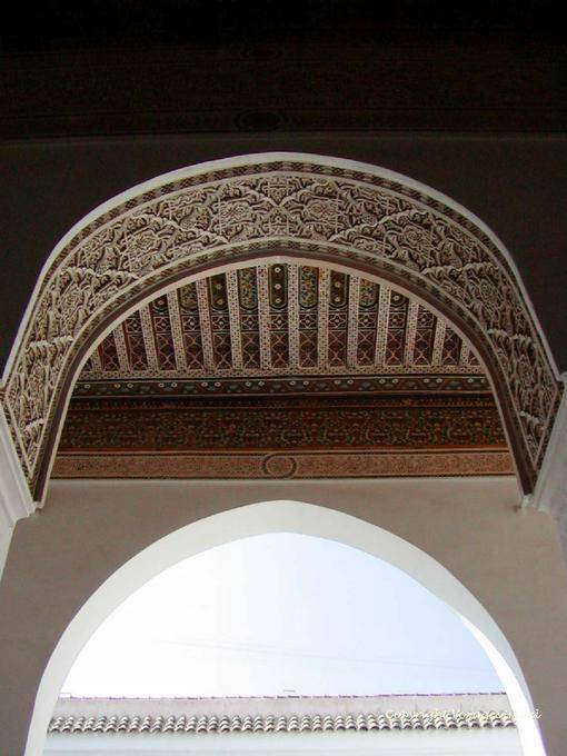 Ornementation du Palais de la Bahia, Marrakech - Maroc