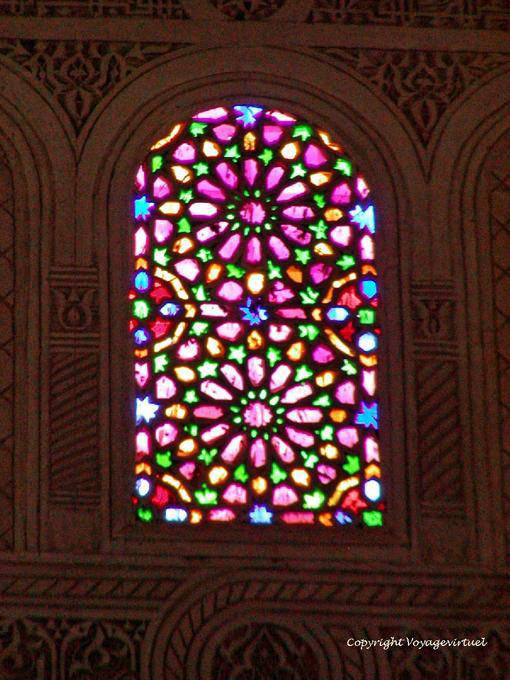 Vitrail d'une chambre, Palais de la Bahia, Marrakech - Maroc