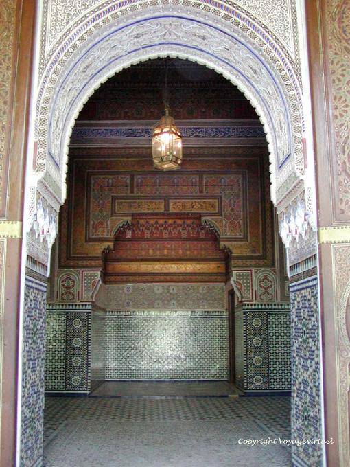 Merveilleux art marrakchi de l'architecte El Mekki, Palais de la Bahia, Marrakech - Maroc