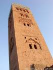 Le Minaret de la Koutoubia, en grès des carrières du Guéliz, Marrakech, Maroc.