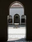 Fontaine au centre de la petite cour, Palais de la Bahia, Marrakech, Maroc.