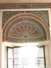 Ornement de fenêtre (intérieur), Palais de la Bahia, Marrakech, Maroc.
