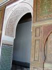 Décoration d'une entrée, salle de la Petite Cour, Palais de la Bahia, Marrakech, Maroc.