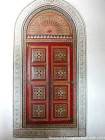 Décor de porte dans le Riad, Palais de la Bahia, Marrakech, Maroc.