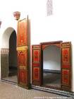 Histoire de portes dans le Pavillon Privé, Palais de la Bahia, Marrakech, Maroc.