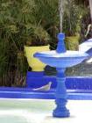 La tourterelle et la fontaine, Jardin Majorelle, Marrakech, Maroc.