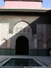 Bassin face à la salle de prière, Médersa Ben Youssef, Marrakech, Maroc.