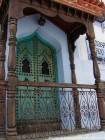 Balconnet de bois et fer forgé, Chefchaouen, Maroc.