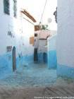 Rue peinte en bleu, Chefchaouen, Maroc.