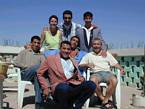 L'équipe de l'hôtel Chems, (mai 2000), Boumalne-Dadès, Maroc.