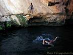 Gamin escaladeur, Cascades d'Imouzzer, Maroc.