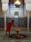 Mausolée de Moulay Ismaïl, architecture intérieure, Meknès, Maroc.